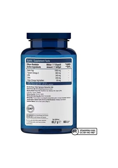 Omega 3 1000 Mg 60 Kapsül Limon Renkli