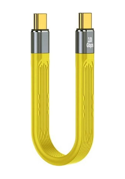 Type-c To Type-c Kablo 10 Gbps Usb Type Kablosu 100w Pd Hızlı Şarj Kablosu - Sarı C-5 10 Cm