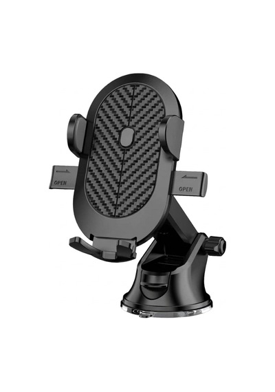 Premium Karbon Fiber Desenli Vantuzlu Araç İçi Telefon Tutucu Torpido Ve Ön Cam Uyumlu Gt3