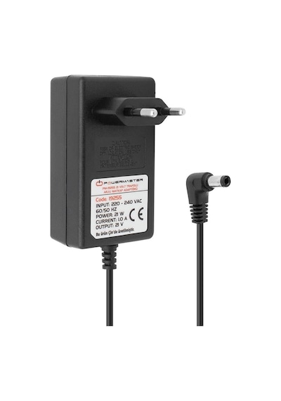 Powermaster Pm-19255 21 Volt - 1 Amper - 21 Watt 5.5 2.5 Mm L Uçlu Şarjlı Matkap Adaptörü