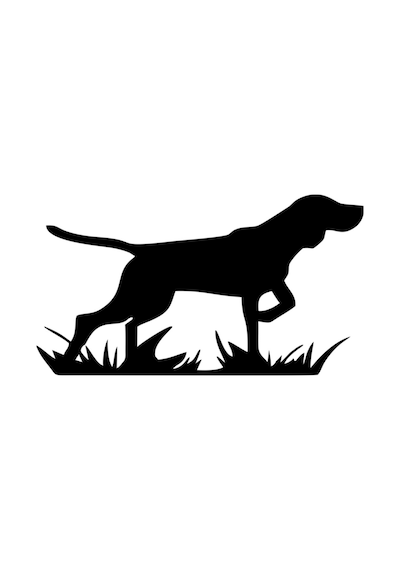 Avcı Av Köpeği Oto Araba Sticker Siyah 20 X 12 Cm