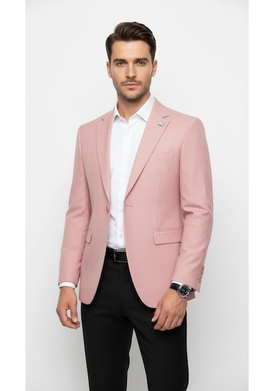Plus Scorpion Erkek Mono Yaka Tek Düğmeli Çift Yırtmaçlı Blazer Ceket Premium Dokuma Kumaş, 8 Renk Gül Kurusu Plus Scorpion Erkek Mono Yaka Tek Düğmeli Çift Yırtmaçlı Blazer Ceket Premium Dokuma Kumaş, 8 Renk Gül Kurusu