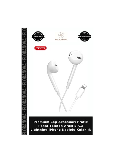 Premium Cep Aksesuarı Pratik Parça Telefon Aracı Ep13 Lightning İphone Kablolu Kulaklık