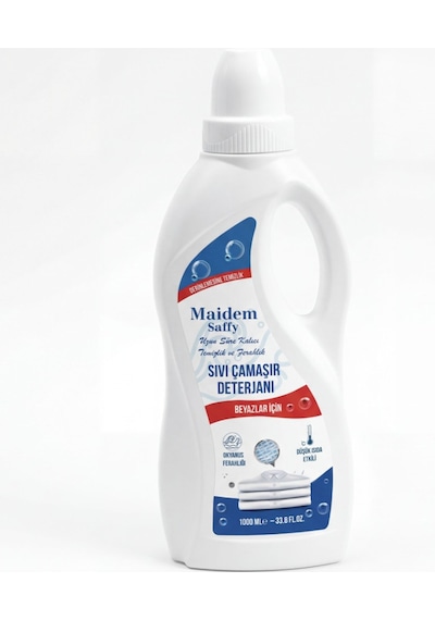 Maidem Saffy Sıvı Çamaşır Deterjanı Beyaz 1 Litre 3 L