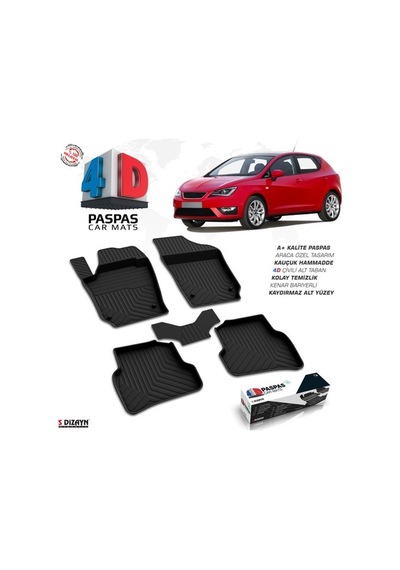 Krcoto Seat Ibiza 4D Havuzlu Paspas 2009-2017