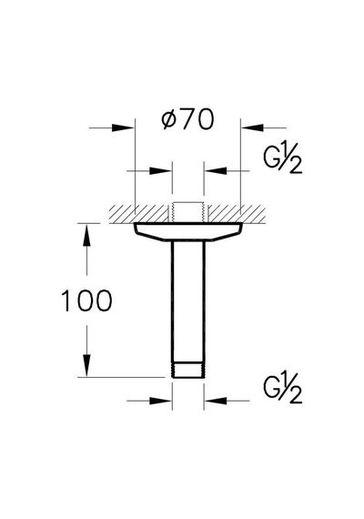 VitrA Origin Tavandan Kısa Duş Dirseği Fırçalı Nikel A4564934 Diğer