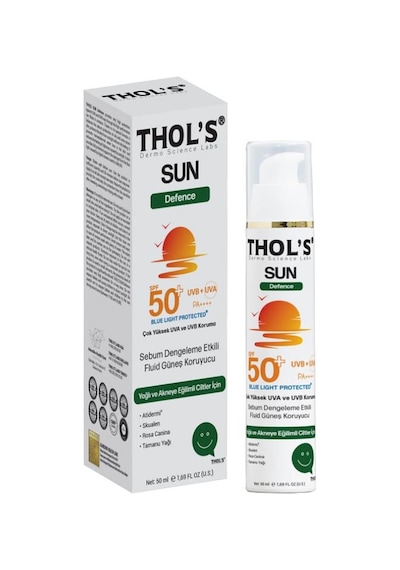 Thol's Sun Defence Tb8 Fluid Güneş Koruyucu - 50 Ml Yağlı Ve Akneye Eğilimli Ciltler İçin Sebum Dengeleme Etkili Fluid Güneş Koruyucu