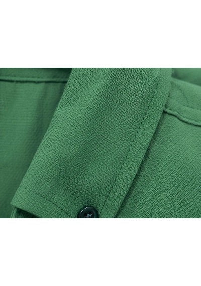Classics Men Plus Barkod Uzun Kol Slim Fit Erkek Esnek Gömlek - 7682 Yeşil