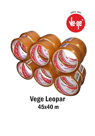 Vege Leopar Koli Bandı 45x40m Şeffaf 12 'li 1 Adet