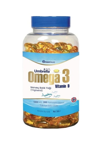 Umbrella Omega 3 Balık Yağı 200 Kapsül