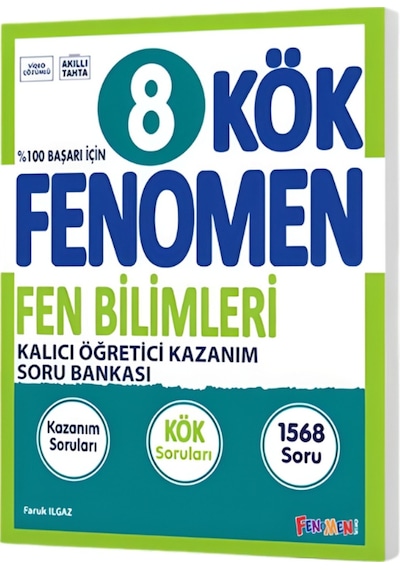 Fenomen 8.sınıf Kök Fen Bilimleri Kalıcı Öğretici Kazanım Soru Bankası