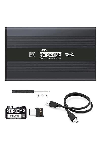Ropcomp 2.5" Usb 2.0 Sata Harici Hdd Kutusu Type-c Dönüştürücülü