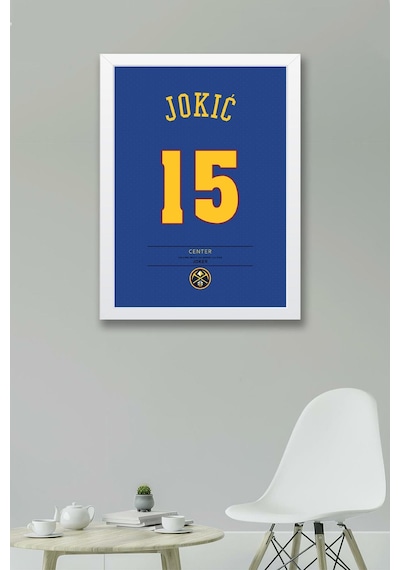 Nikola Jokic Forma Çerçeveli Tablo - Nba Denver Nuggets Jersey