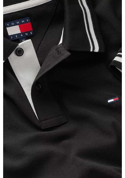 Tommy Hilfiger Erkek Tipped Polo Yaka T-shirt - Siyah-8454 Black