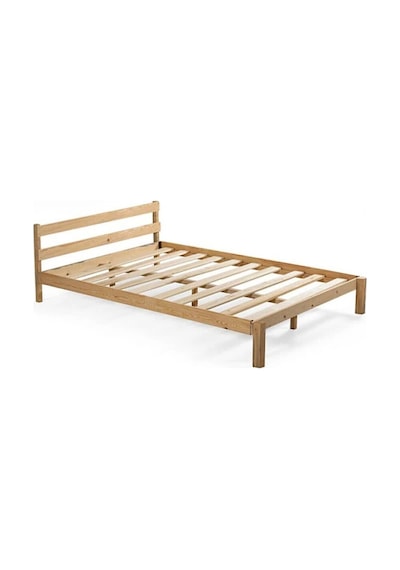Masif Ahşap Karyola Doğal Ahşap Natural Renk 140x190