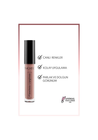 Note Cosmetique Flawless Lipgloss Nemlendirici Dudak Parlatıcısı - 04 Smell Of Coffee - Nude