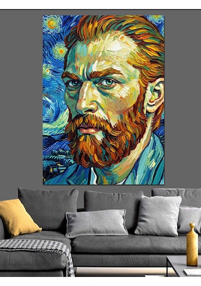 Ahşap Tablo Ünlü Ressam Van Gogh Portresi Ünlü Tabloları