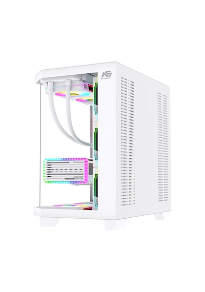 Infinity 7x Argb Fan Kumanda Ve Kontrolcü Atx Boş Bilgisayar Kasası Beyaz