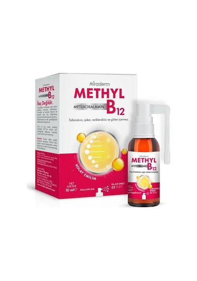 Miraderm Methylcobalamin B12 Takviye Edici Gıda 10 Ml