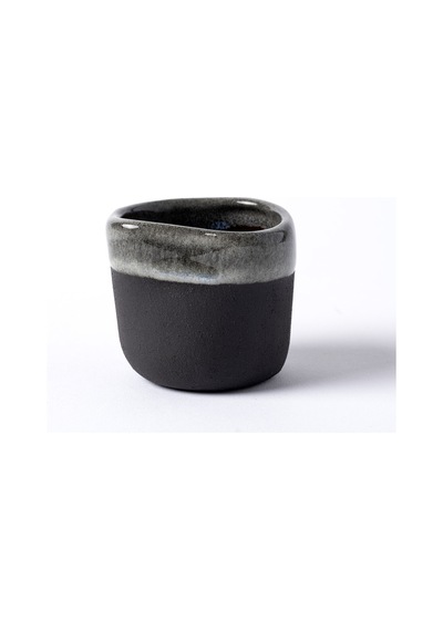 Must Bej/mavi Stoneware El Yapımı Mug & Türk Kahvesi Karışık 2li Set 8632 Siyah Beyaz