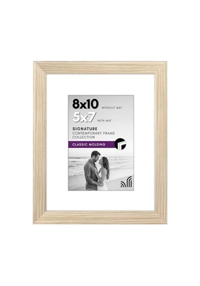 Doğal Meşe 8x10 Resim Çerçevesi - Mat İle 5x7 Çerçeve Olarak Veya 8x10 Mat Olmadan Kullanılır - Kırılmaya Daya