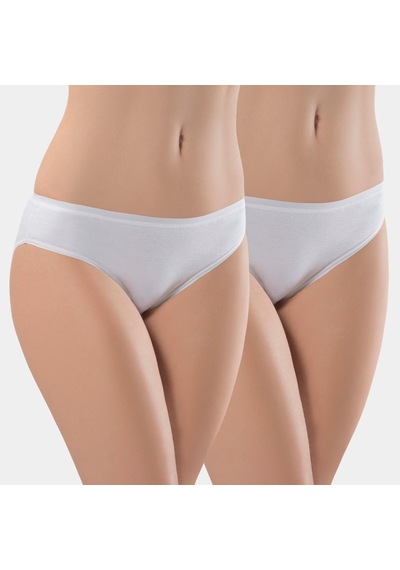 Türen Kadın Biyeli Dikişsiz 2'li Pamuklu Bikini Külot 270/beyaz Çok Renkli