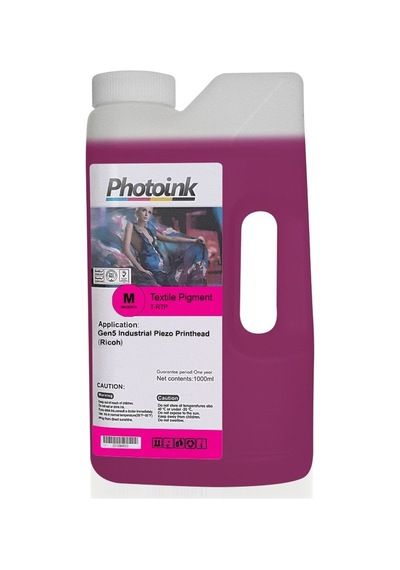 Ricoh Gen4/gen5 Kafa Uyumlu 1000 Ml Kırmızı Magenta Tekstil Mürekkep T - Rtp