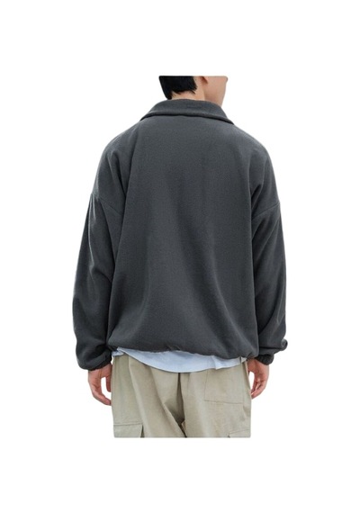 Genius Store Genıus Store Erkek Polar Oversize Sweatshirt Füme