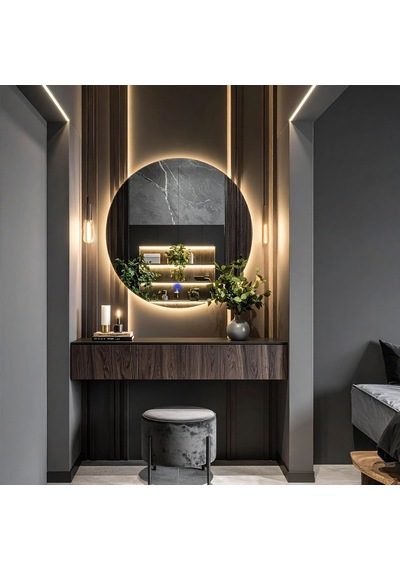 Swirl Led'li Lazer Kumlamalı Lavabo & Banyo Aynası Dokunmatik Sensörlü Günışığı Led 60 X 60 Diğer