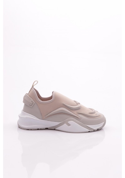 Dgn 0392 Kadin Arkasi Yazili Spor Ayakkabi 0392-2252-R146324 Gümüş