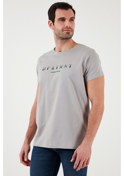 Buratti Baskılı Bisiklet Yaka Pamuklu Slim Fit Erkek T Shirt 541Dprtmnt24 Açık Gri Buratti Baskılı Bisiklet Yaka Pamuklu Slim Fit Erkek T Shirt 541Dprtmnt24 Açık Gri