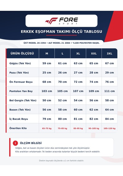 Fore Sport Erkek Kapüşonlu 3 İplik Şardonlu Battal Boy Eşofman Takımı Lacivert