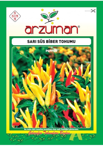 Arzuman Turşuluk Sarı Acı Süs Biber Tohumu 5 Gr