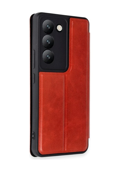 Vivo V30 Lite 4g Kılıf Flip Cover - Kırmızı 0.2M-Çok Renkli