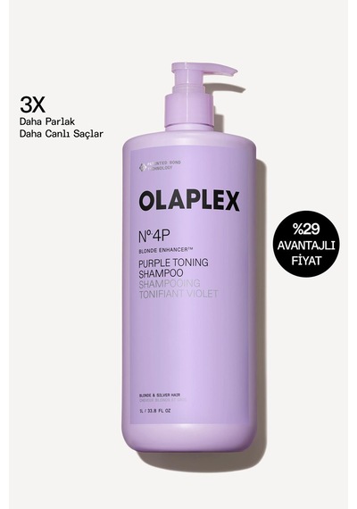 No. 4p Blonde Enhancer Purple Toning Shampoo - Renk Koruyucu & Bağ Güçlendirici Mor Şampuan 1l