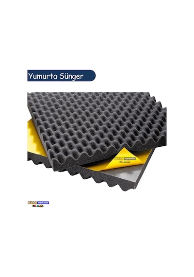 Akustik Yumurta Sünger Yapışkanlı 50 Dns 40mm 100cmx100cm Tdrtr