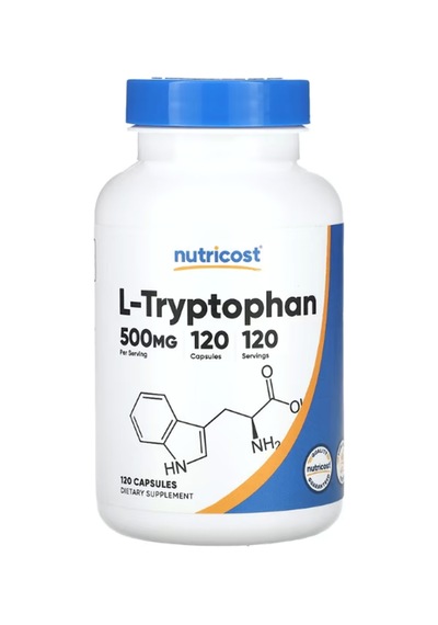 Nutricost, L-tryptophan, 500 Mg, 120 Capsules. Tr Tek Yetkili...
