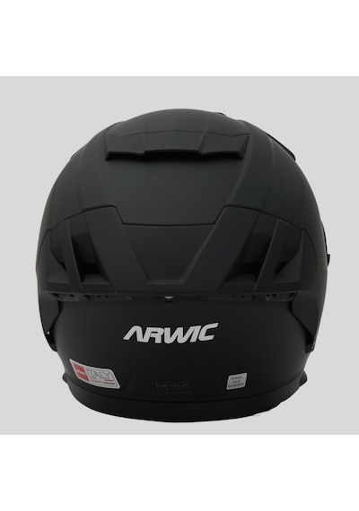 Arwic Mat Kapalı Full Face Motosiklet Kaskı Ar939 Siyah