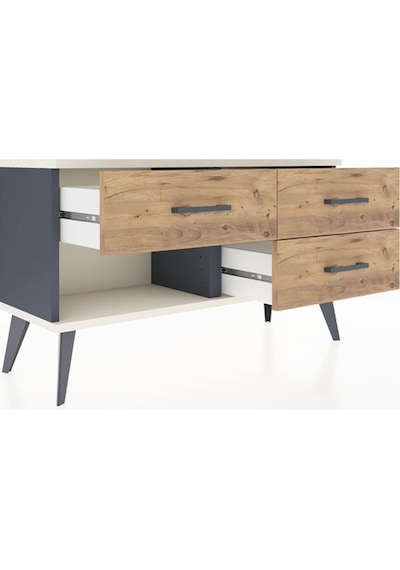 Arges Şifonyer 3 Çekmeceli 88x30x48 Antrasit-aytaşı/çam Aytaşı/çam Arges Şifonyer 3 Çekmeceli 88x30x48 Antrasit-aytaşı/çam Aytaşı/çam