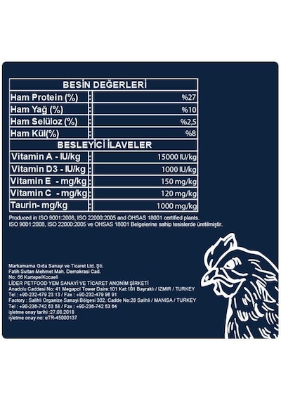 Obivan Adult Cat Tavuklu Kedi Maması 10 Kg