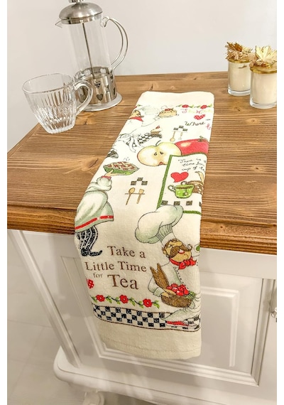 5'li Pamuklu Baskılı Havlu Seti 30x50 Cm El Yüz Mutfak Havlusu Yumuşak Desenli Su Emici Set 5 5 Li Set 6