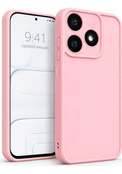 Mi Redmi Turbo 3 Ve Poco F6 Uyumlu Kamera Çıkıntılı Mat Silikon Telefon Kılıfı Pembe