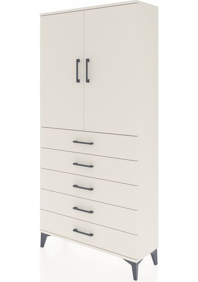 Arges Dolap 3 Raflı 5 Çekmeceli 2 Kapaklı 88x30x182 Aytaşı-ay... Aytaşı