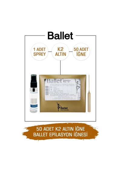 Ballet Gold K2 Epilasyon İğnesi 50'li