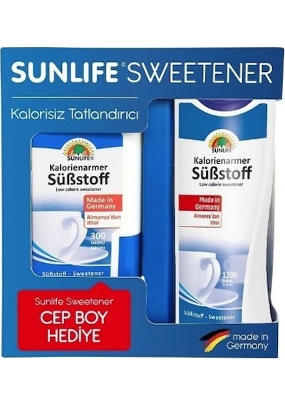 Sunlife Sweetener 1200 + Tatlandırıcı 300 Tablet Hediyeli
