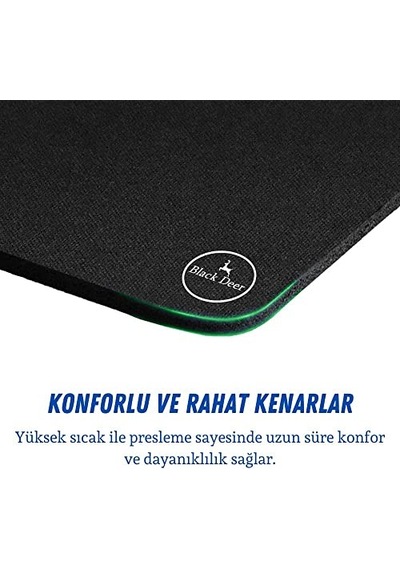 Siyah Professional Oyuncu Gaming Mouse Pad,ofis, Kaydırmaz Taban Mouse Pad 30x25 S