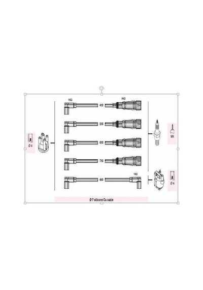 Autoline Avw94221 Buji Kablosu Golf 83 97 Polo 89 01 Caddy 95 04 1.3 1.4 1.6 8v Avw251
