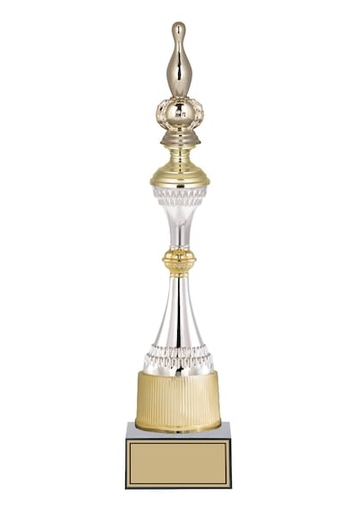 Odak Kupa - Figürlü Kupalar - Bowling / Labut Figürlü Kupalar Fg-032 A - 43 Cm Altın - Beyaz