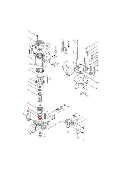 Makita 3612C Rulman 6004 Ürün Kodu 211326-7