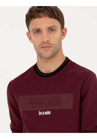 Pierre Cardin Erkek Bordo Sweatshirt 50279532-vr014 Bordo